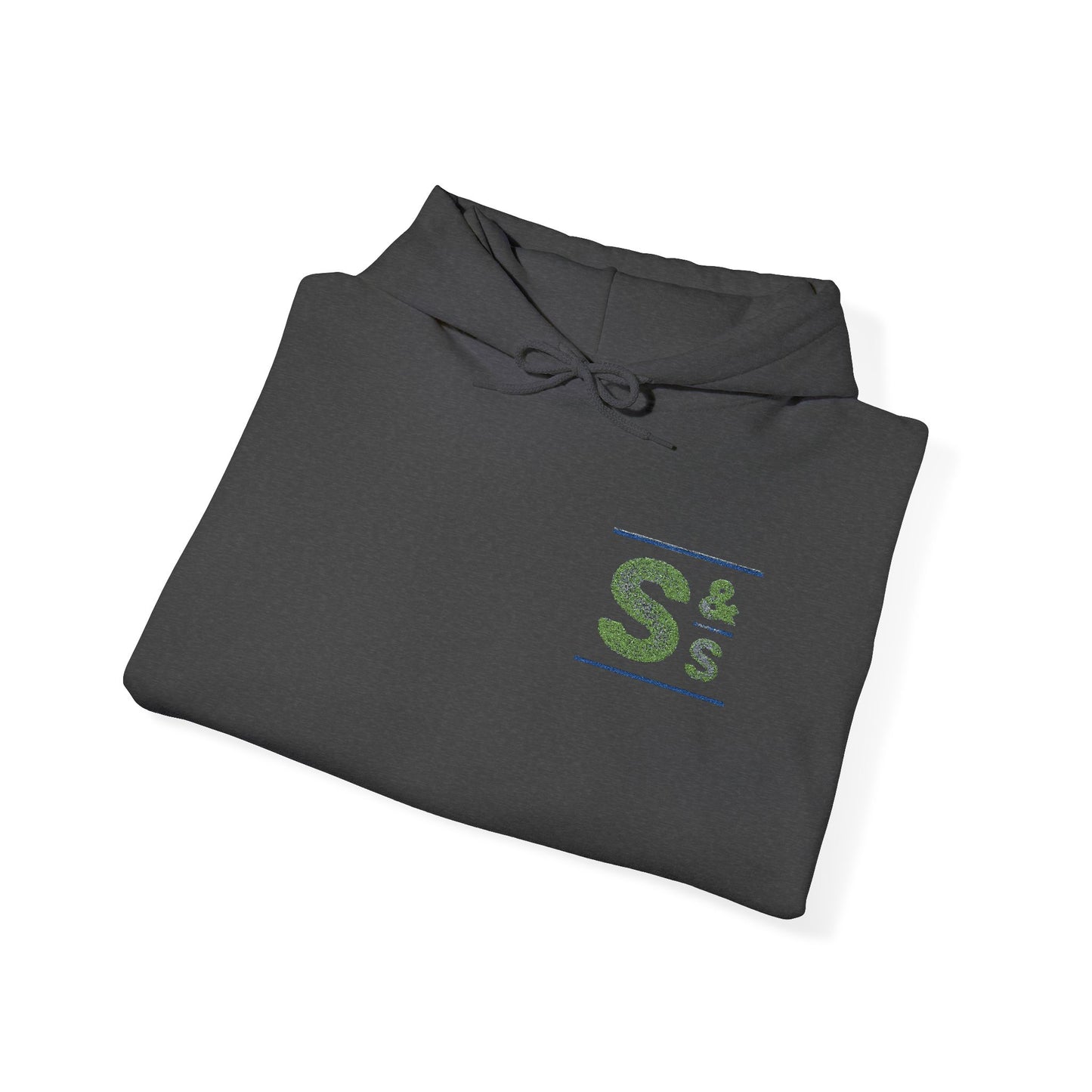 Hoodie — Green Floral 'S' Monogram Chest Logo Sweatshirt