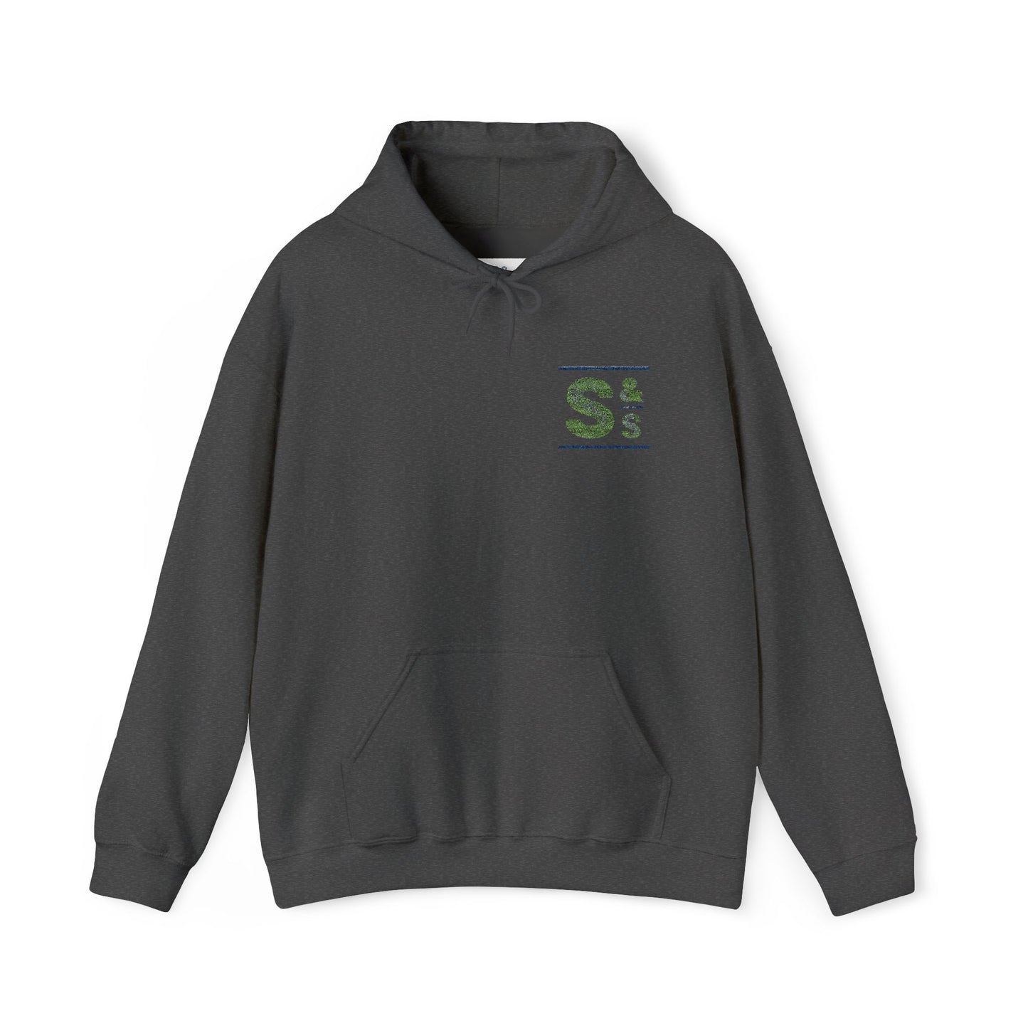 Hoodie — Green Floral 'S' Monogram Chest Logo Sweatshirt