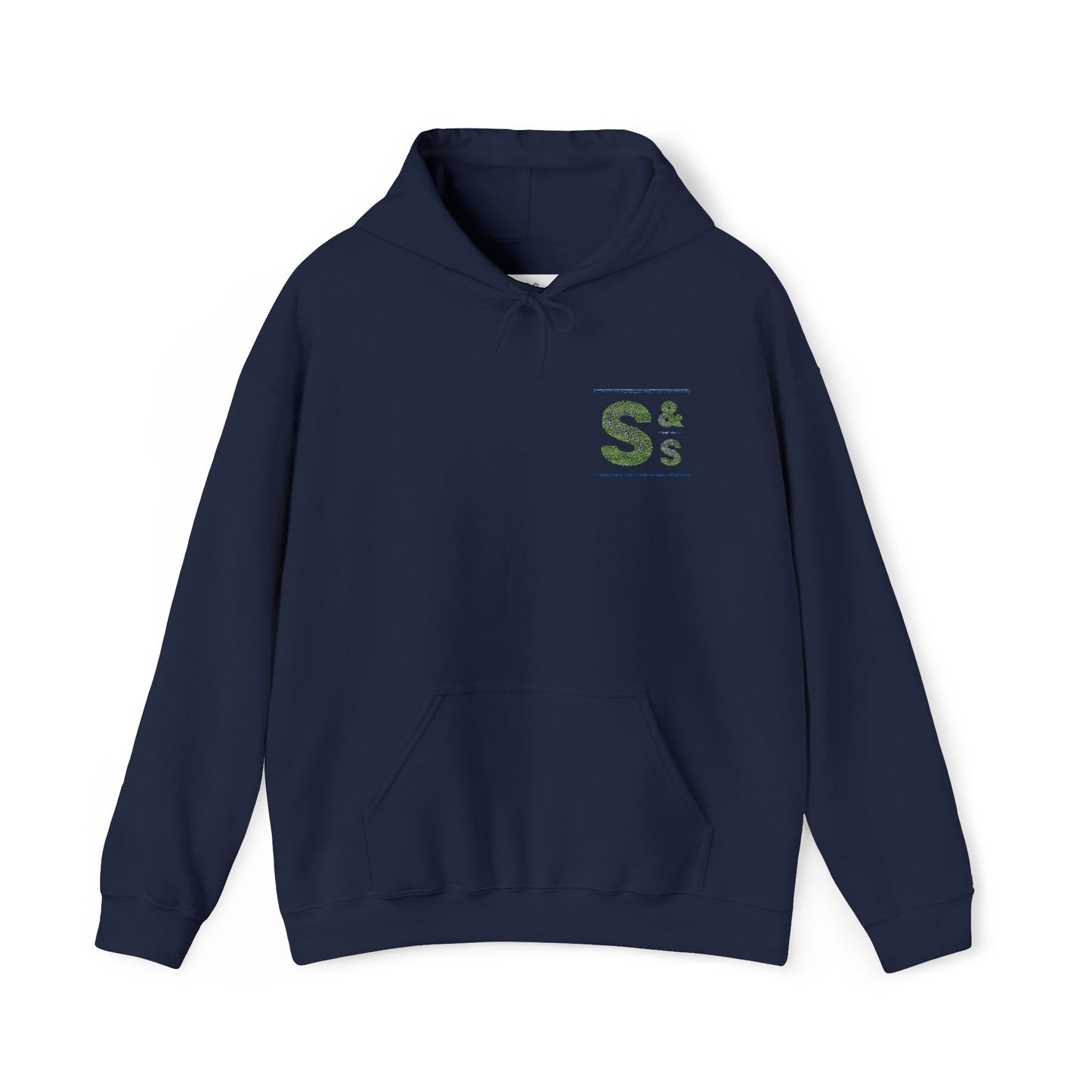 Hoodie — Green Floral 'S' Monogram Chest Logo Sweatshirt