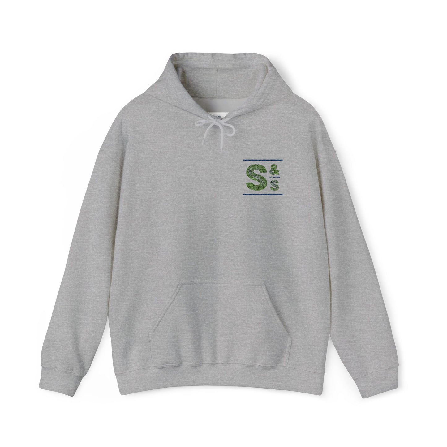 Hoodie — Green Floral 'S' Monogram Chest Logo Sweatshirt