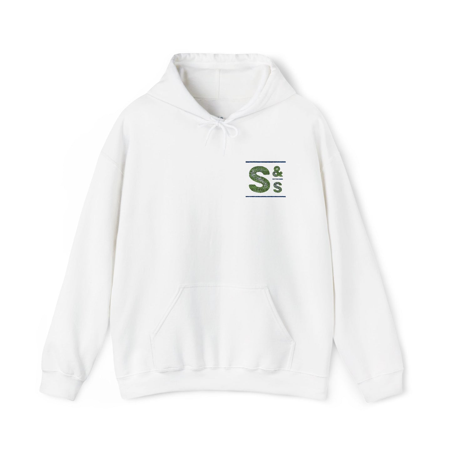 Hoodie — Green Floral 'S' Monogram Chest Logo Sweatshirt