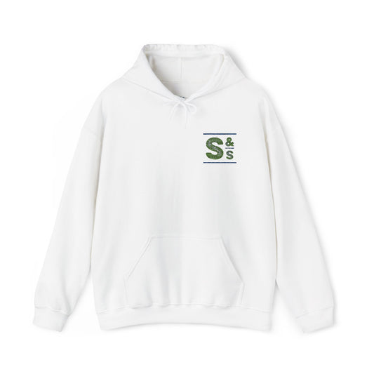 Hoodie — Green Floral 'S' Monogram Chest Logo Sweatshirt