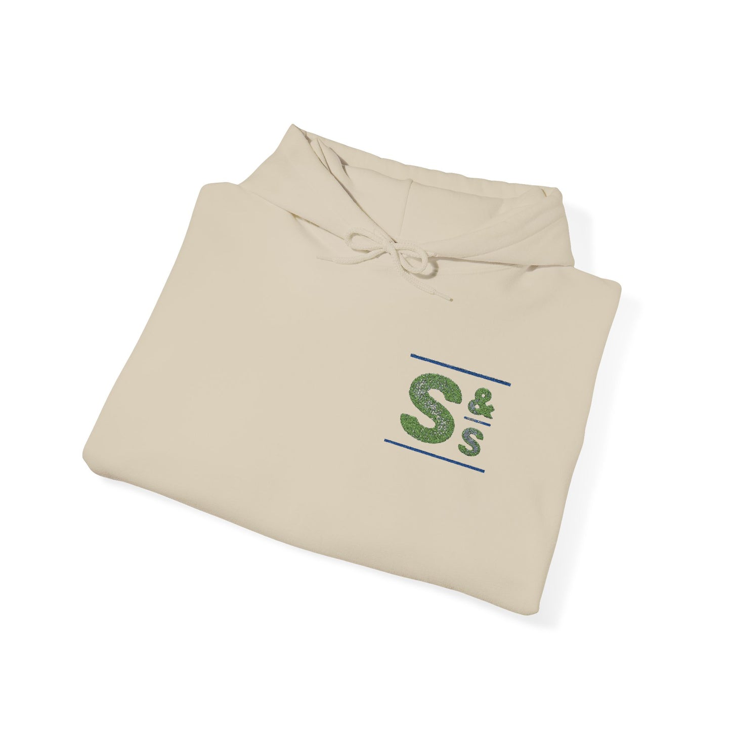 Hoodie — Green Floral 'S' Monogram Chest Logo Sweatshirt