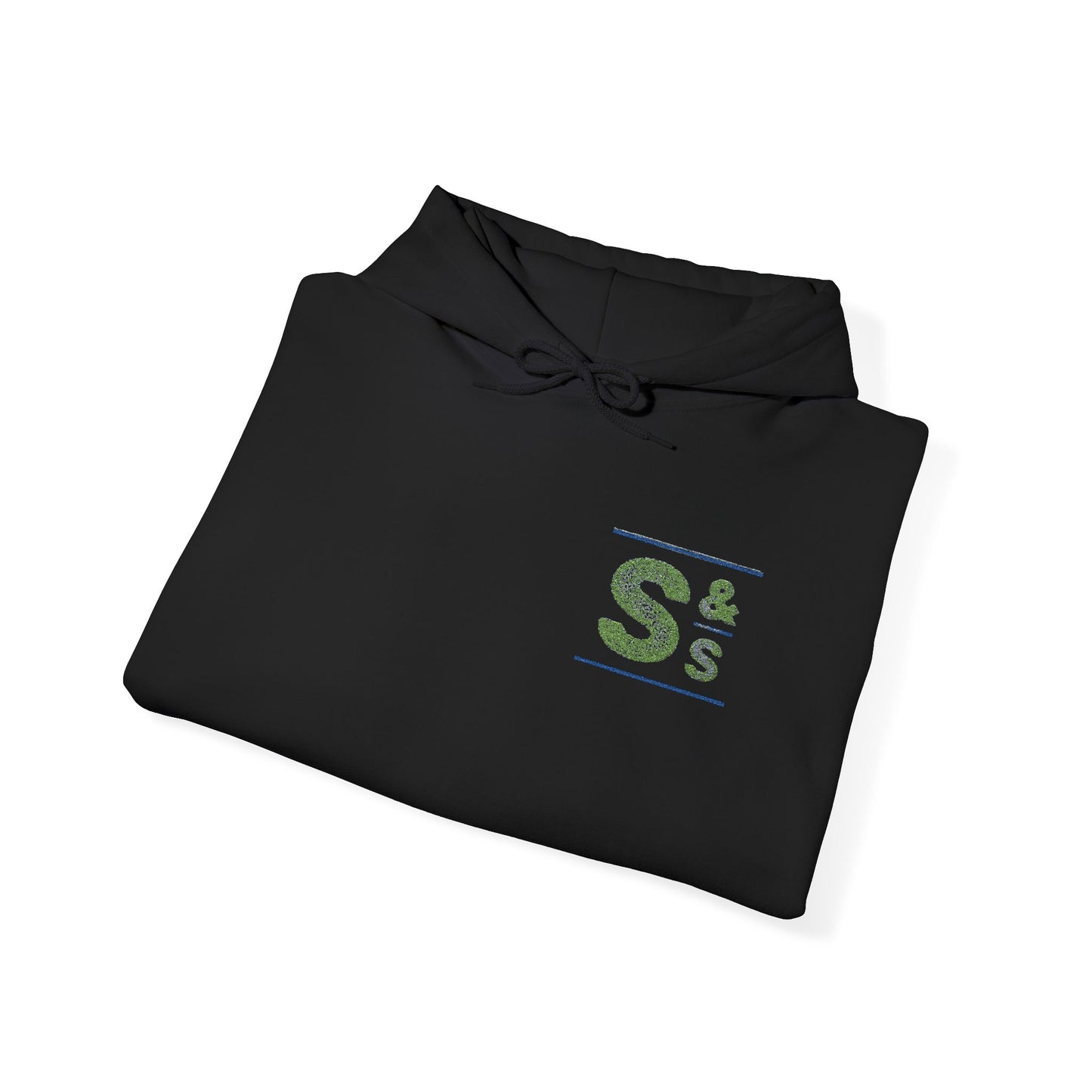 Hoodie — Green Floral 'S' Monogram Chest Logo Sweatshirt