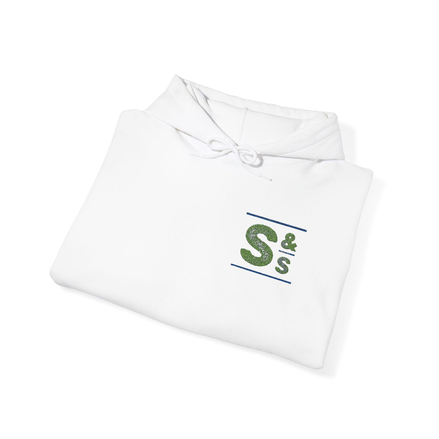 Hoodie — Green Floral 'S' Monogram Chest Logo Sweatshirt