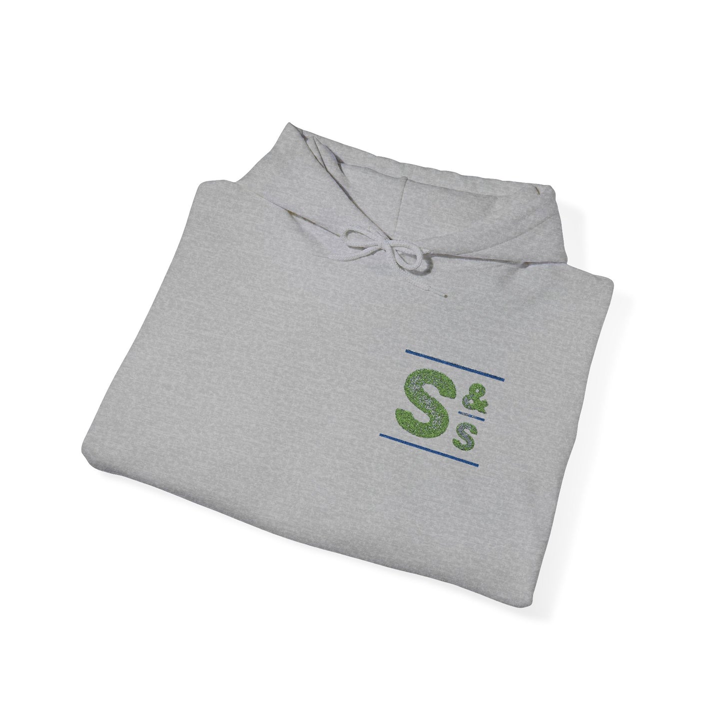 Hoodie — Green Floral 'S' Monogram Chest Logo Sweatshirt