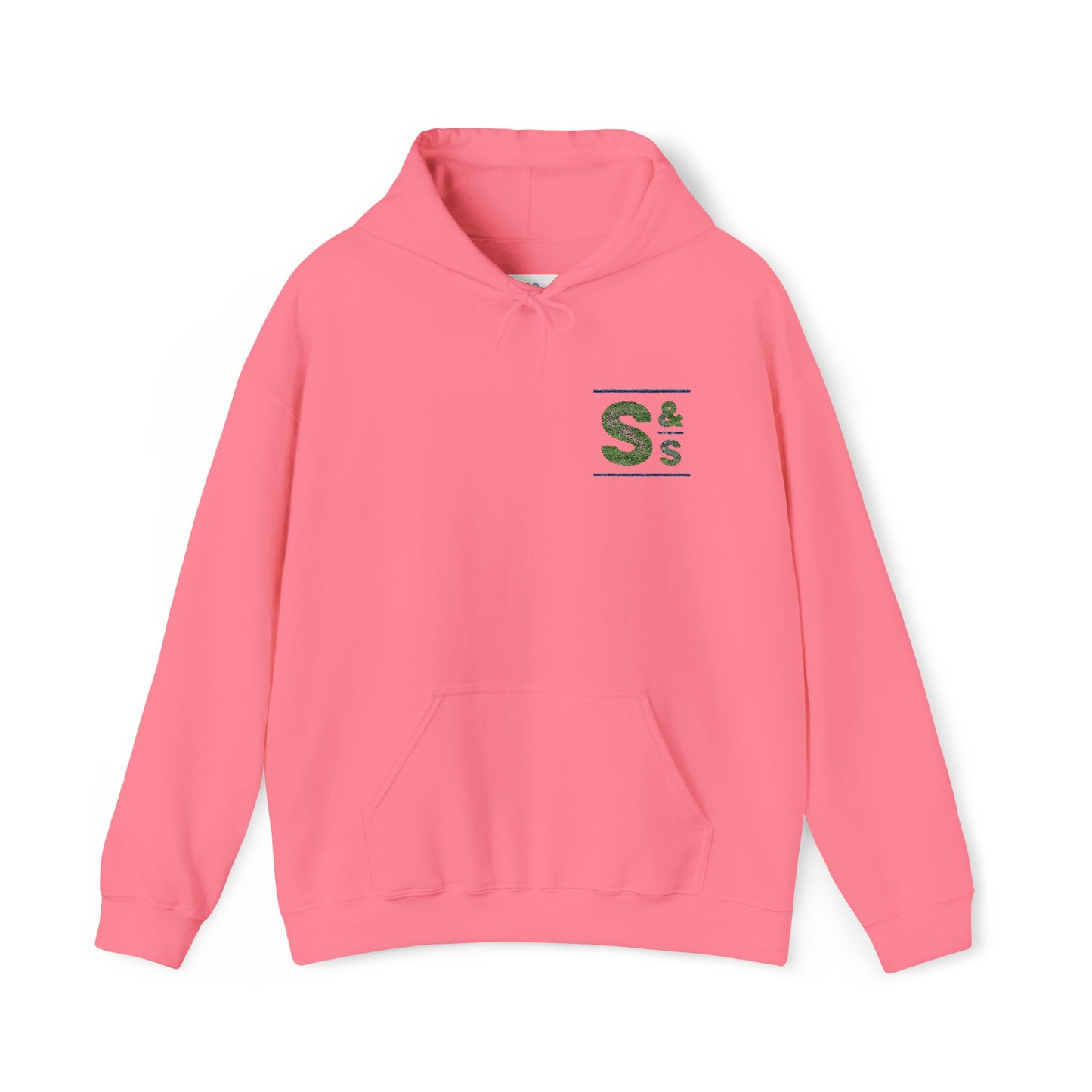 Hoodie — Green Floral 'S' Monogram Chest Logo Sweatshirt